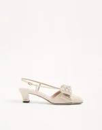 Valentino Bowow Slingback Pumps In Kidskin With Mirrors And Crystals 45Mm